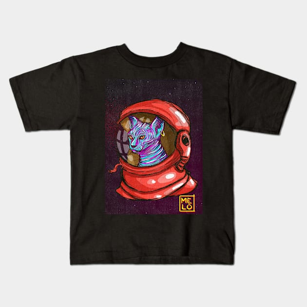 Astrocat Kids T-Shirt by M E L O